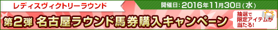 レディスヴィクトリーラウンド　名古屋ラウンド　馬券購入キャンペーン