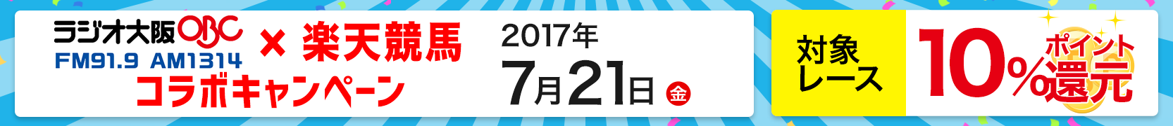 ラジオ大阪OBC×楽天競馬 コラボキャンペーン