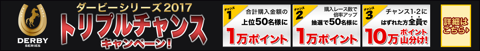 ダービーシリーズ2017トリプルチャンスキャンペーン