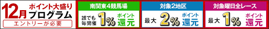 ポイント大盛りプログラム12月